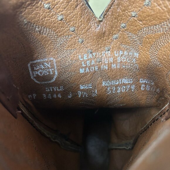 Dan Post Brown Leather Pull On Western Women’s Cowgirl Boots Size 9.5 M 3444 - Picture 9 of 9